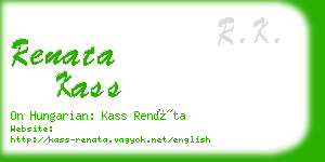 renata kass business card